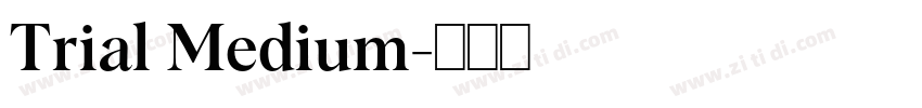 Trial Medium字体转换